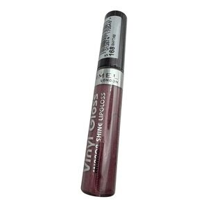Rimmel London Vinyl‎ Gloss Mirror Shine Lipgloss 168 Rhythm Plum Shimmer 6ml